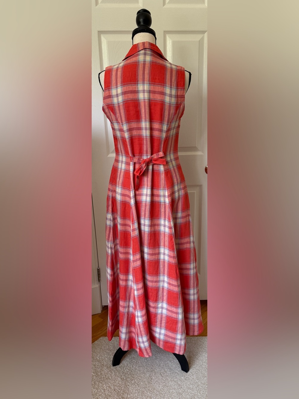 NEW* J. Peterman Linen Button-up Maxi Dress 8 Vintage Style 1940s ๐บ๐ธ *USA - Picture 4 of 15